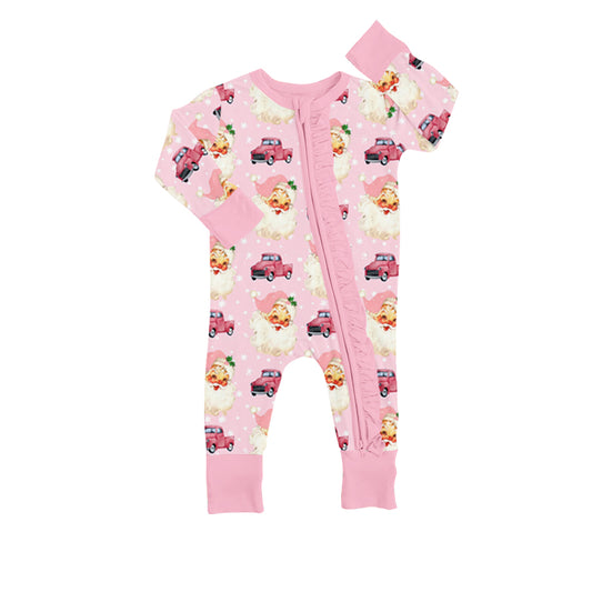 LR0644 preorder Christmas sanrta ong sleeve girl  romper 20230811