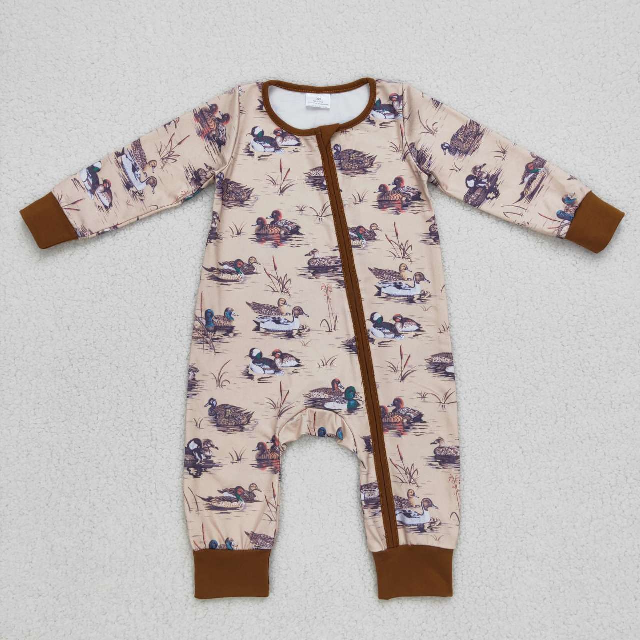 LR0667 RTS duck long sleeve zip boy romper 20231012