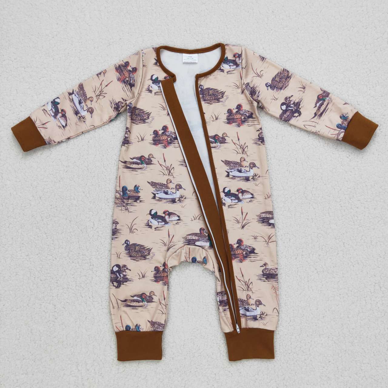 LR0667 RTS duck long sleeve zip boy romper 20231012