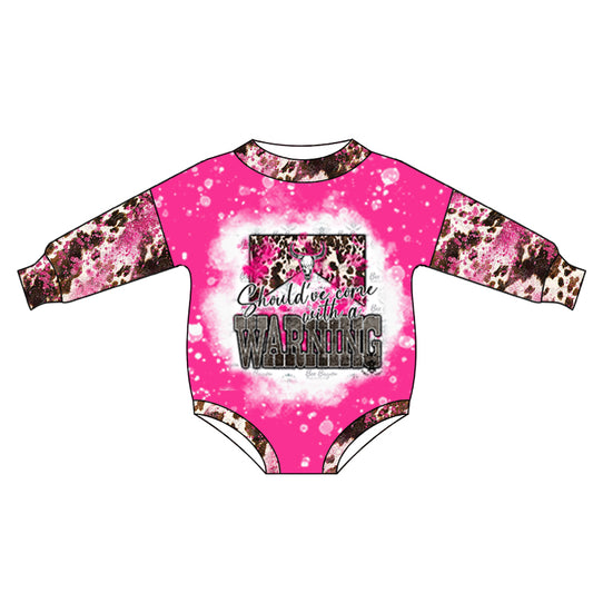 LR0696 preorder warning pink long sleeve boy romper 20230902