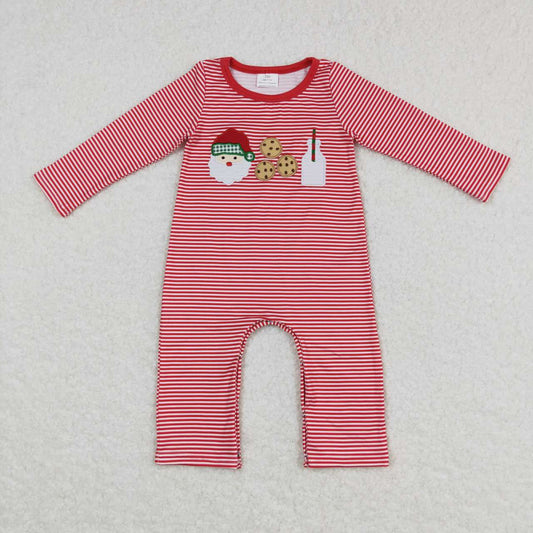 LR0707 RTS Christmas santa long sleeve zip up boy romper 20231016