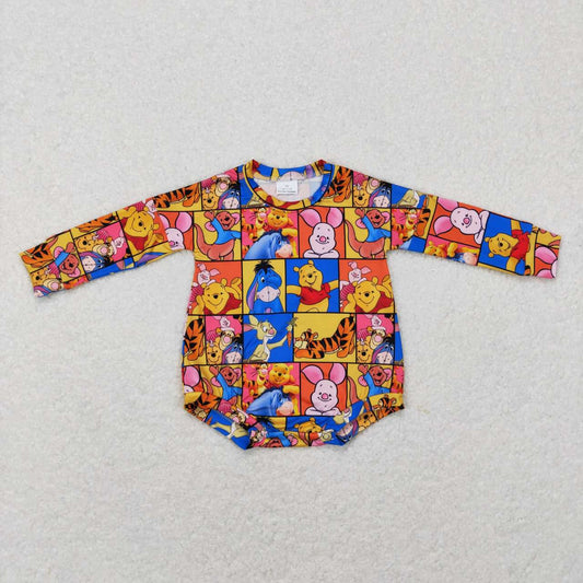 LR0741 cartoon bear long sleeve boy girls romper 20231111 RTS