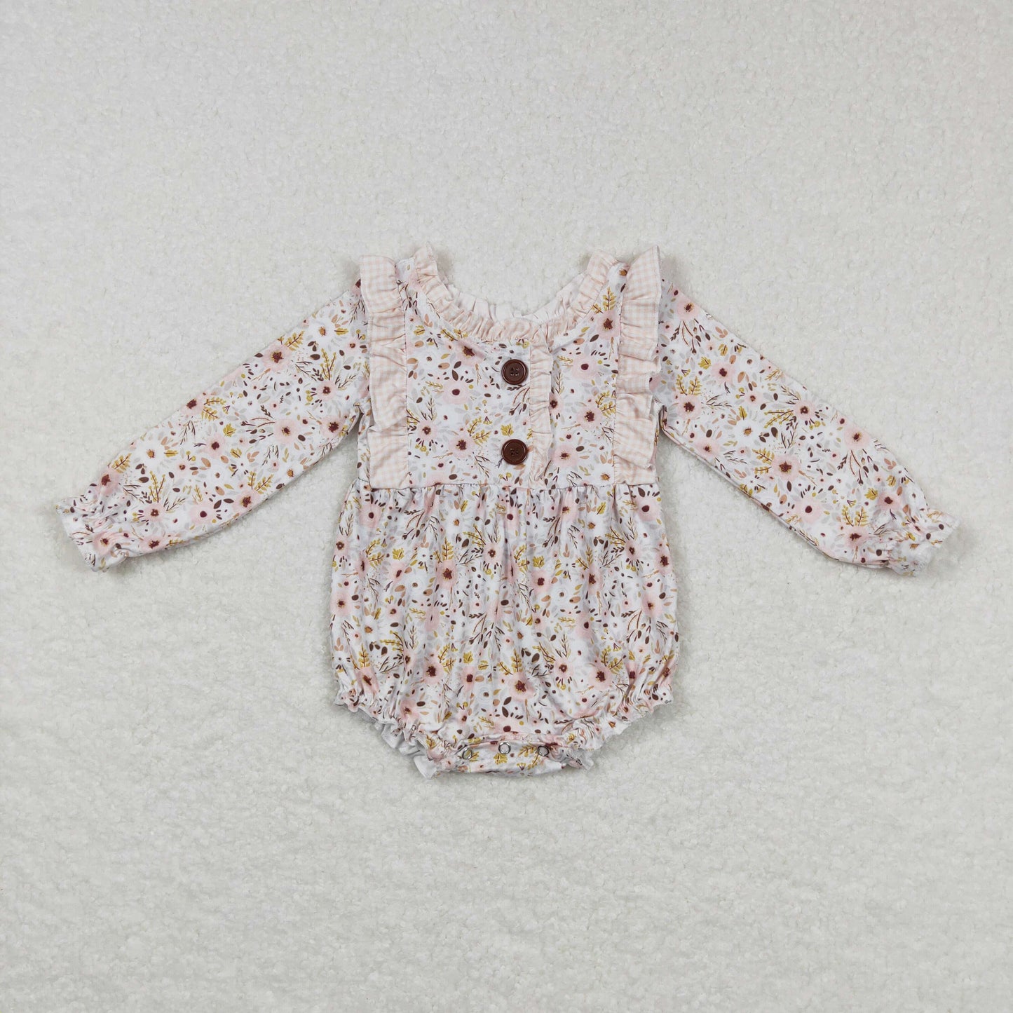 LR0769 long sleeve girl flower  romper RTS 20231028