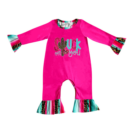 LR0790 preorder western cactus long sleeve boy romper 20231005