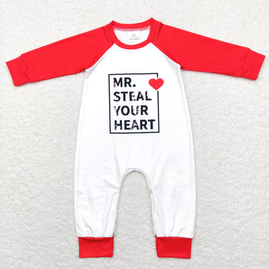 LR0797 long sleeve Mr. steal your heart boy romper RTS 202312