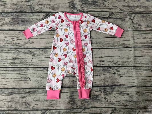 LR0884 valentine long sleeve boy romper 202401 preorder