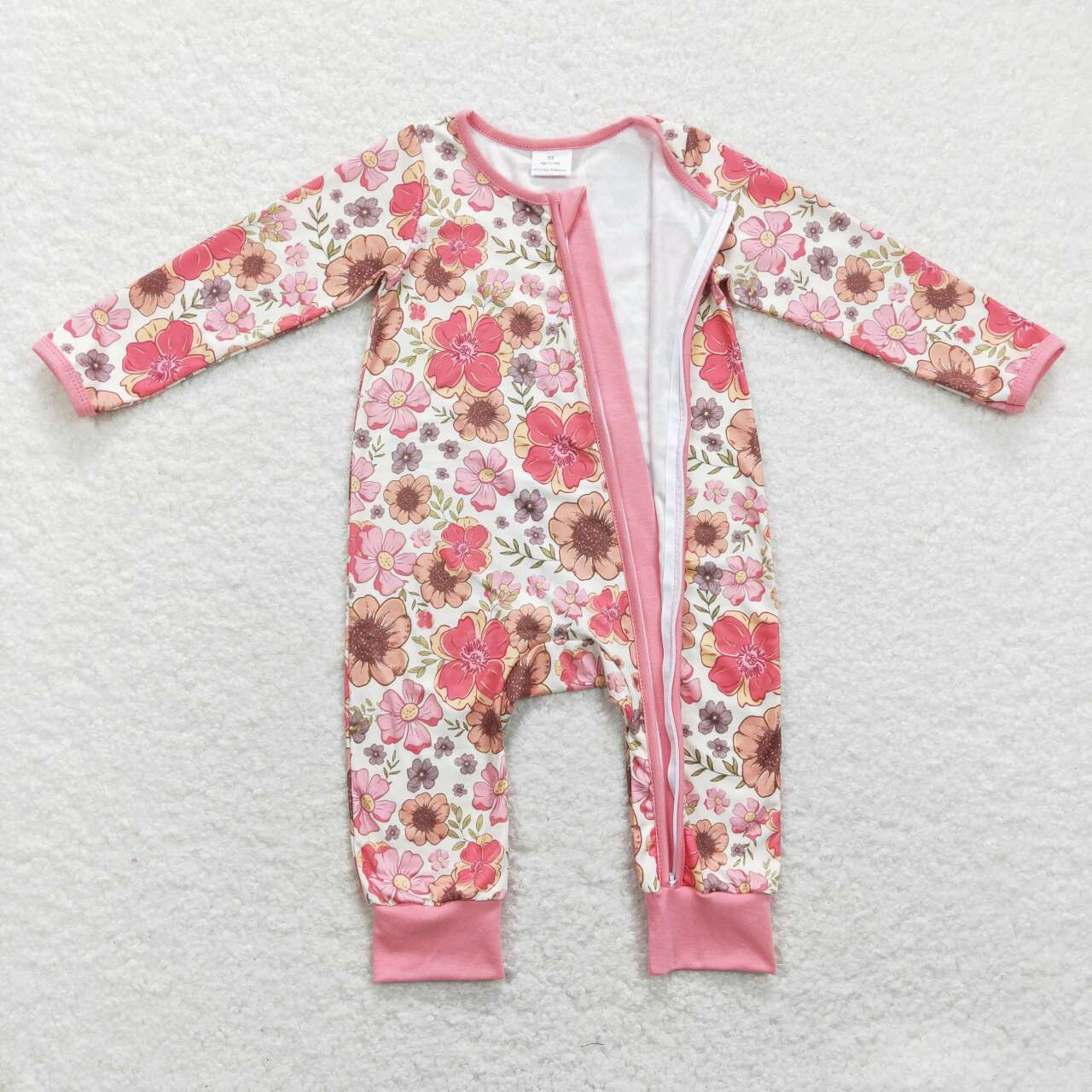 LR0895 girl flowers romper  RTS 202405  Free shipping order $100+ 