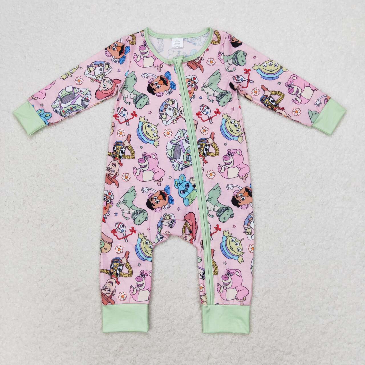 LR0970 Bamboo cartoon  bear girl romper 202406 RTS