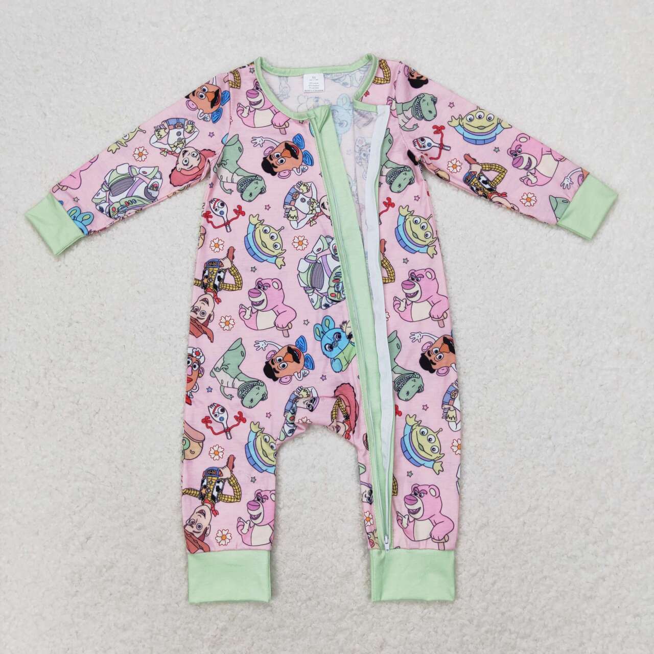 LR0970 Bamboo cartoon  bear girl romper 202406 RTS