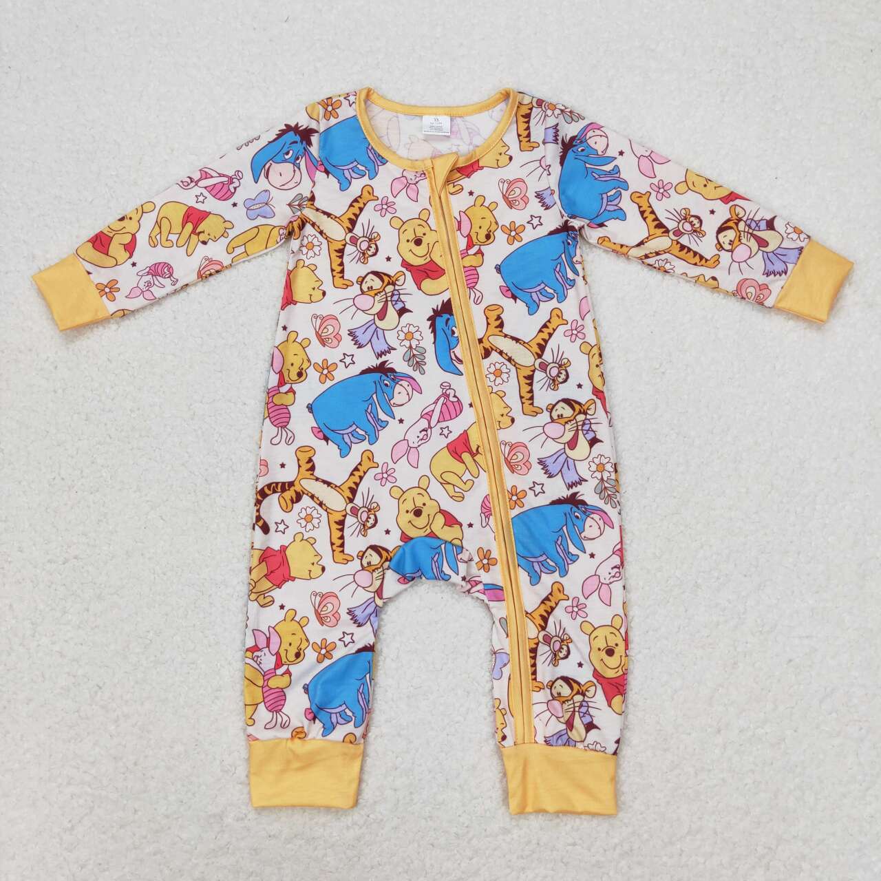 LR0971 bamboo cartoon bear girl romper 202406 RTS