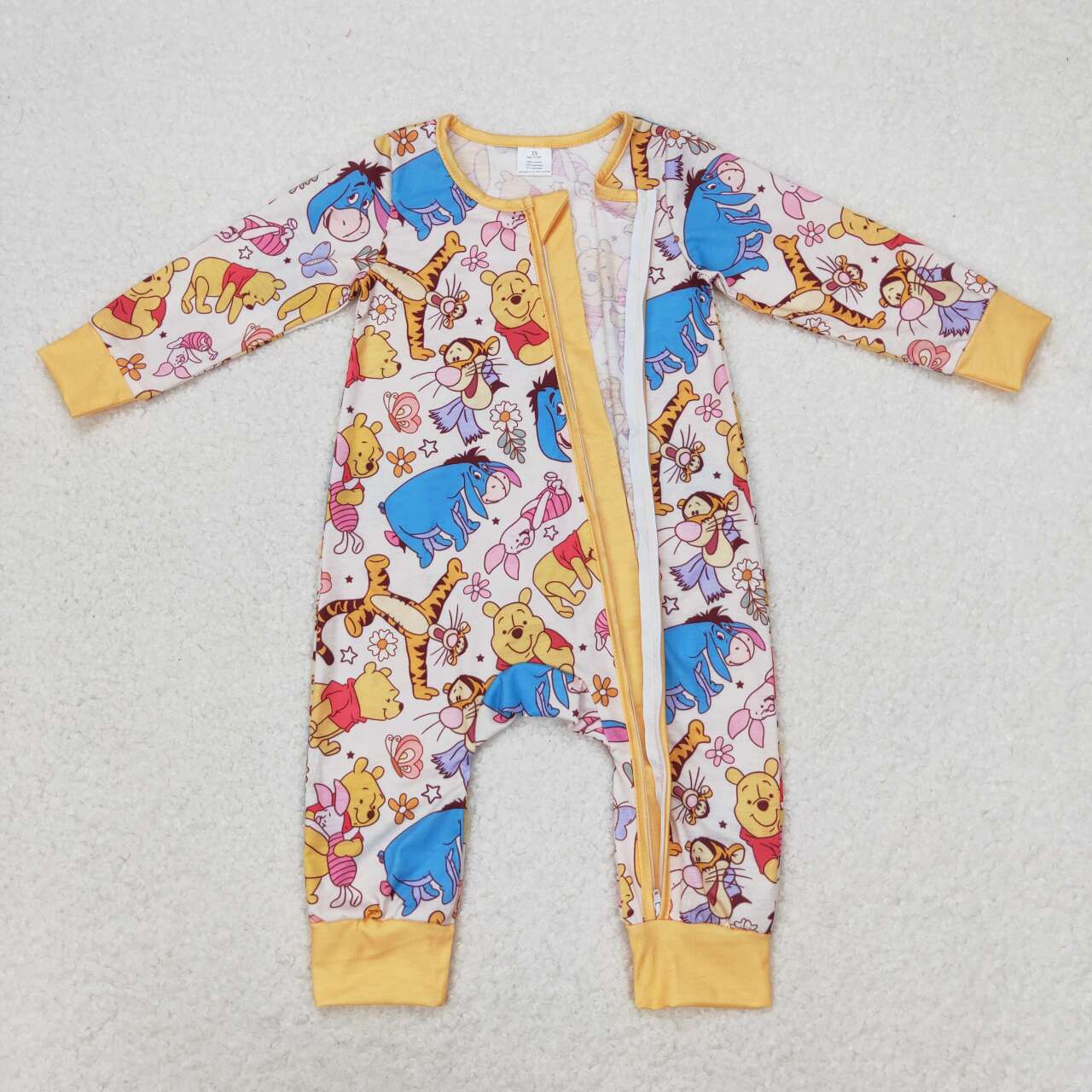 LR0971 bamboo cartoon bear girl romper 202406 RTS