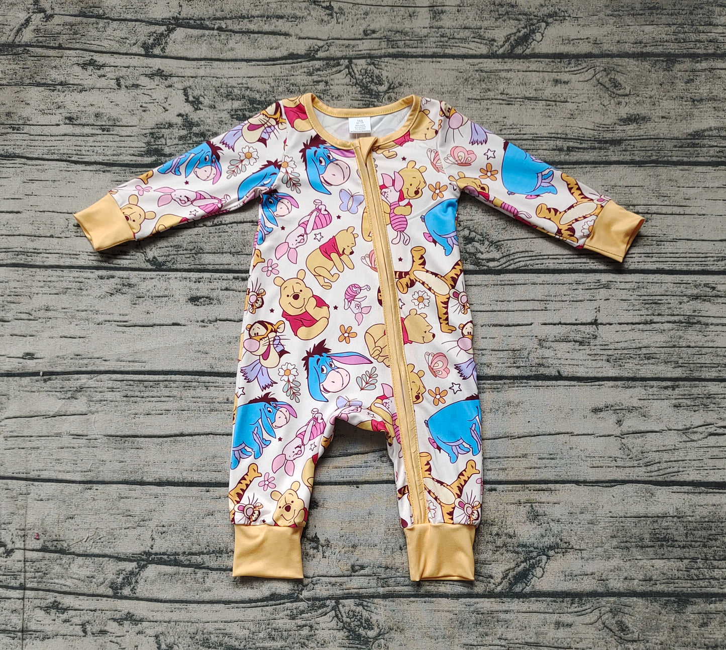 LR0971 bamboo cartoon bear girl romper 202406 RTS