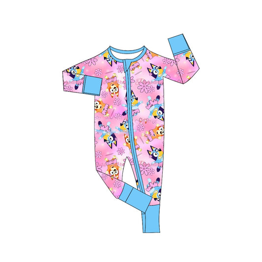 LR0977 bluey dog flower girl romper 202405 preorder