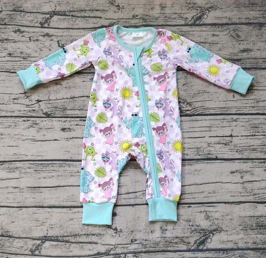 LR0988 monster friends girl romper 202405 preorder