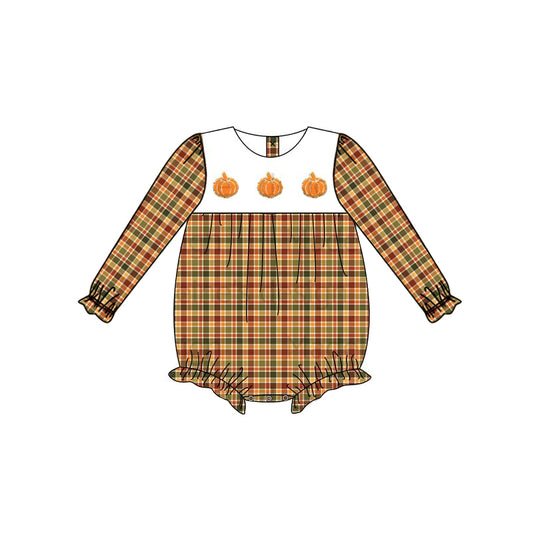 LR0991 Halloween pumpkin girl romper 202405 preorder