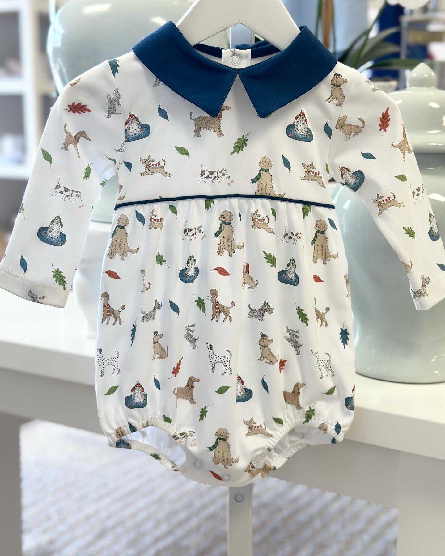 LR0993 DOGS SOCIALISING girl romper 202405 preorder