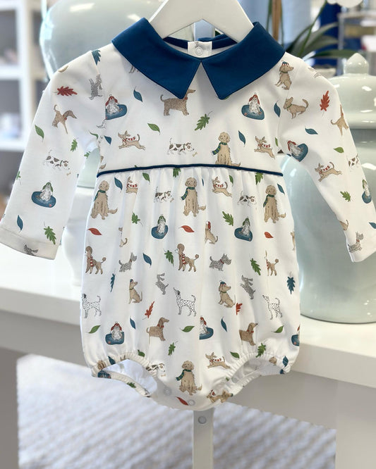LR0993 DOGS SOCIALISING girl romper 202405 preorder