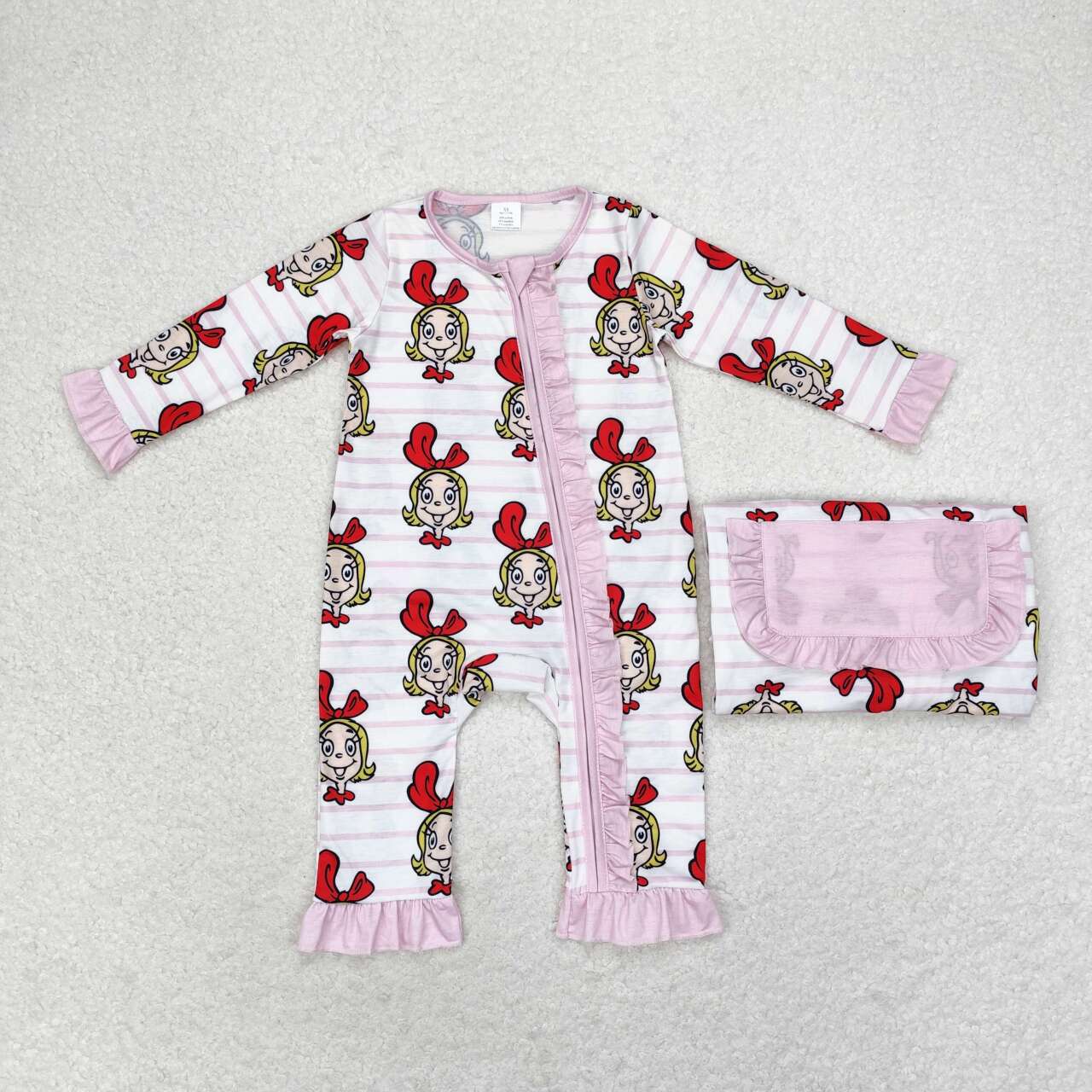 LR1001 Bamboo candy lou cartoon romper 202406 RTS