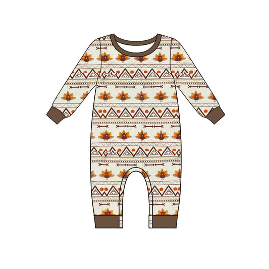 LR1011 turkey thanksgiving boy romper 202405 preorder（