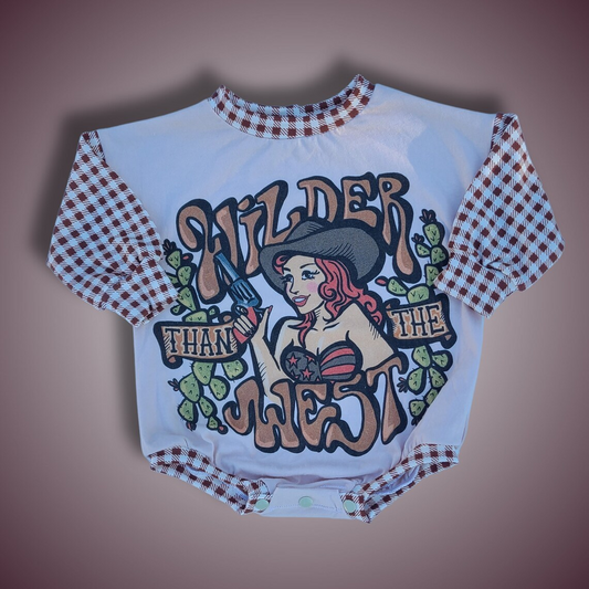LR1047 wilder than the west girl boy kids romper 202405 preorder