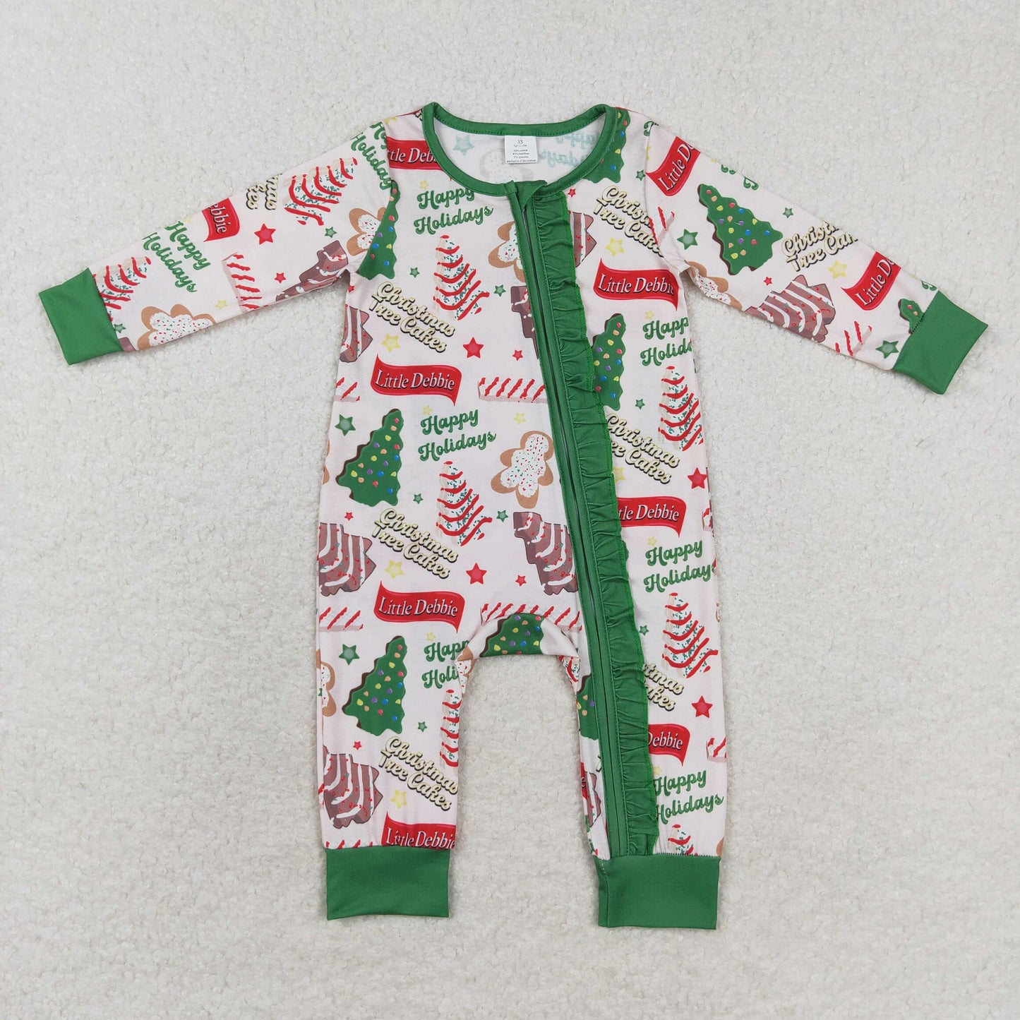 LR1056 BAMBOO Christmas grinch western girl kids romper 202408 RTS SIBLING