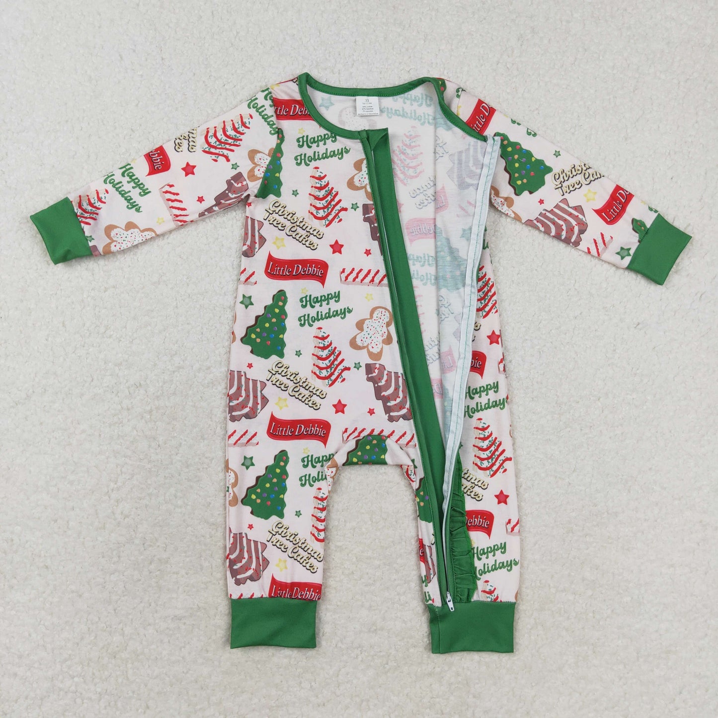 LR1056 BAMBOO Christmas grinch western girl kids romper 202408 RTS SIBLING