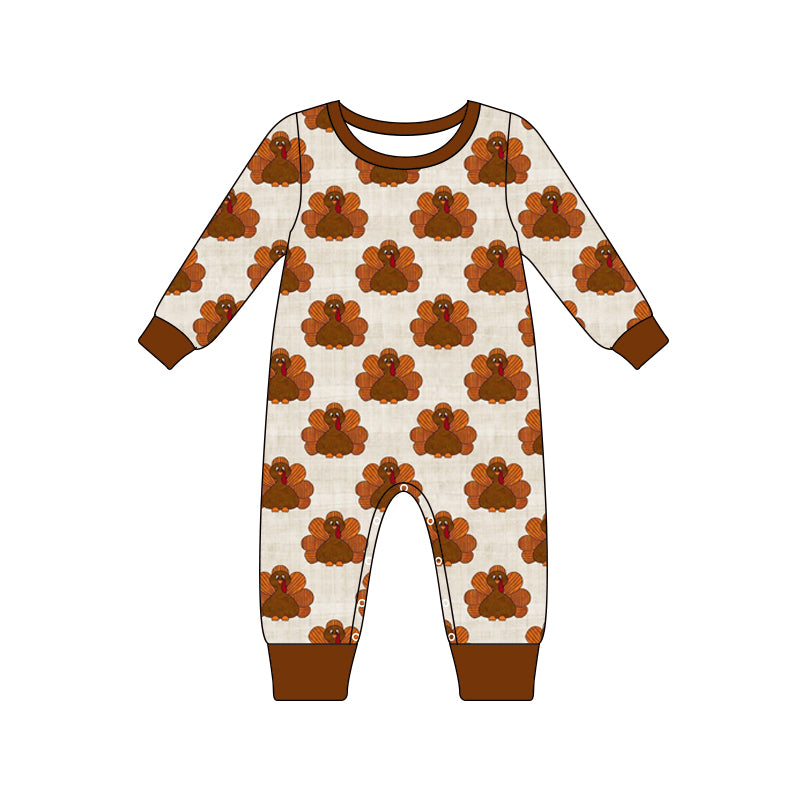 LR1095 turkey boy romper 202405 preorder