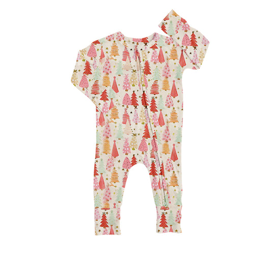 LR1115  Christmas tree girl romper 202405 preorder sibling