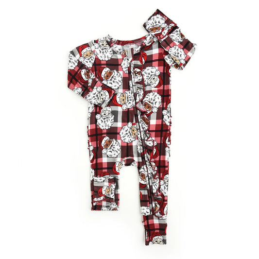 LR1117 Christmas santa girl romper 202405 preorder sibling