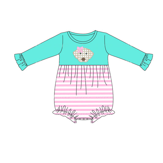 LR1152 dog girl romper 202405 preorder sibling