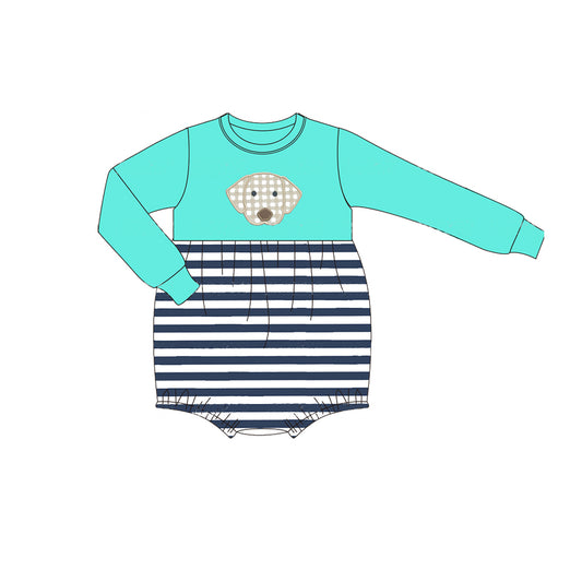 LR1153 dog boy romper 202405 preorder sibling