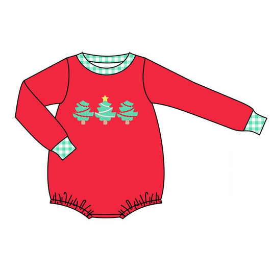 LR1162 Christmas tree boy romper 202405 preorder sibling