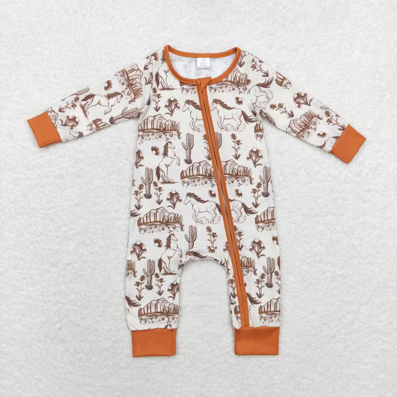 LR1164 Bamboo horse western girl romper 202407 r sibling RTS