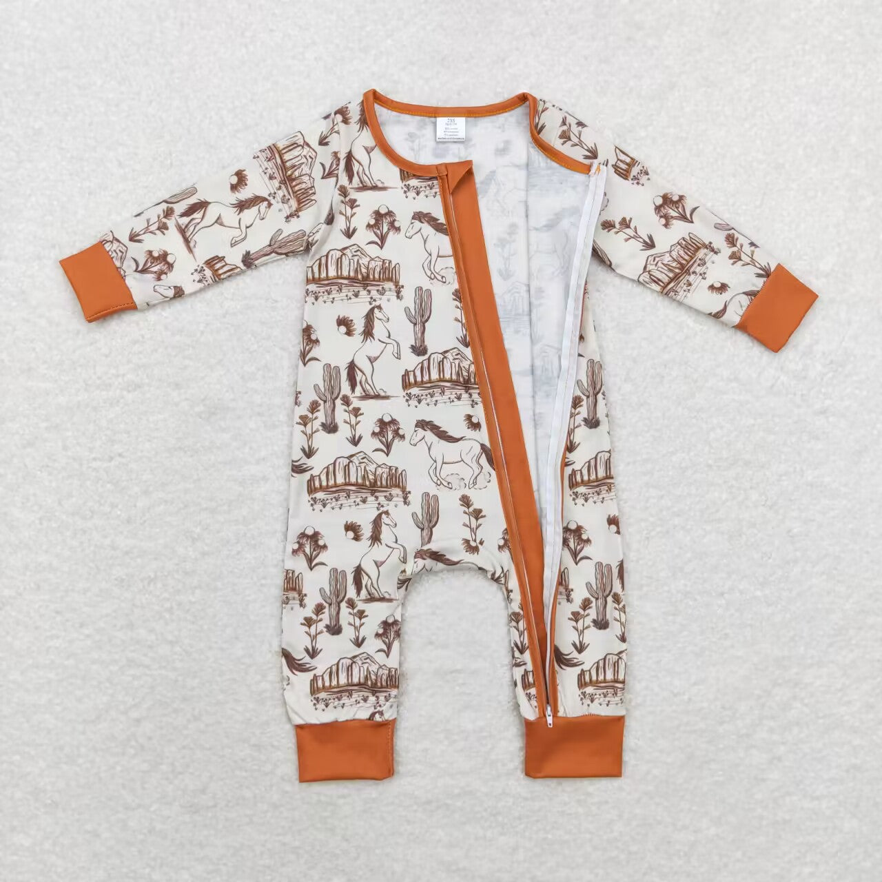 LR1164 Bamboo horse western girl romper 202407 r sibling RTS