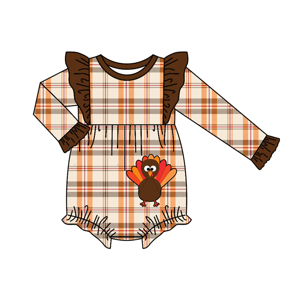 LR1166  turkey girl romper 202406 preorder sibling