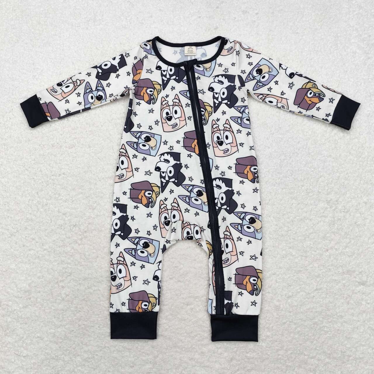 LR1173 BAMBOO  bluey dog boy romper 202409  sibling