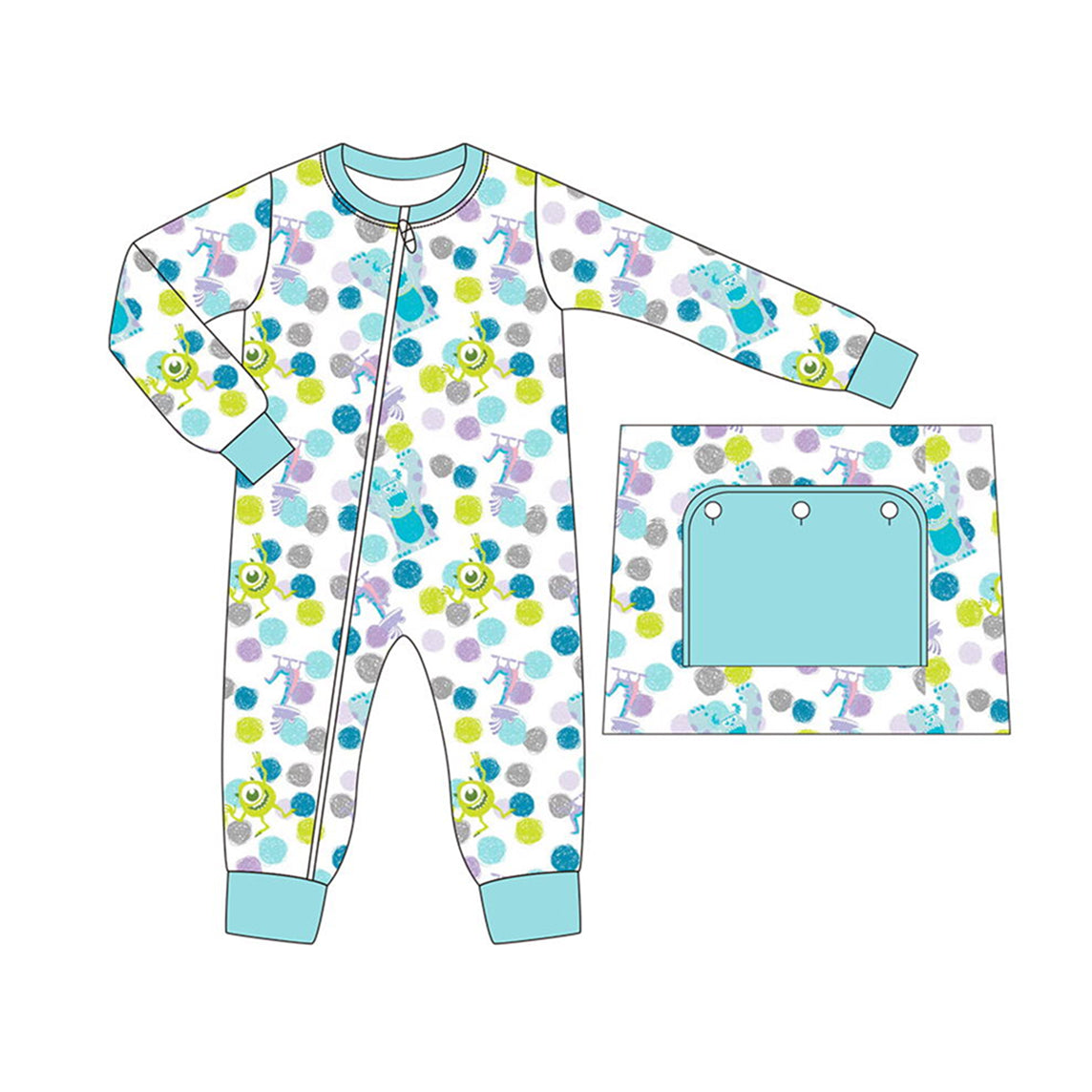 LR1178 frog boy romper 202406 preorder sibling