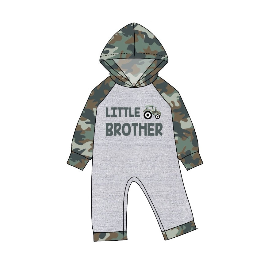 LR1188 little borther camo hoodie boy romper 202406 preorder sibling