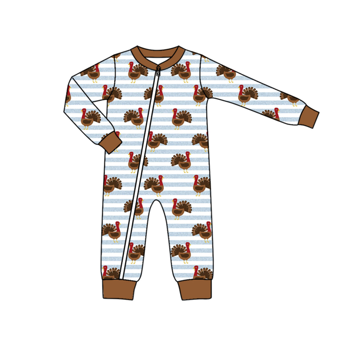 LR1191 turkey thanksgiving boy romper 202406 preorder sibling