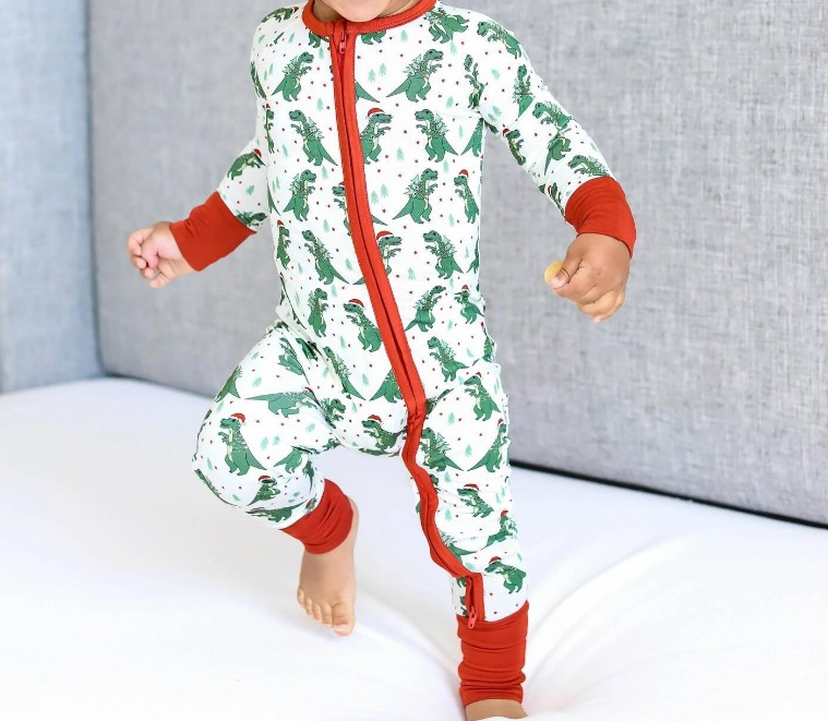 LR1196 dinosaur boy romper 202406 preorder sibling