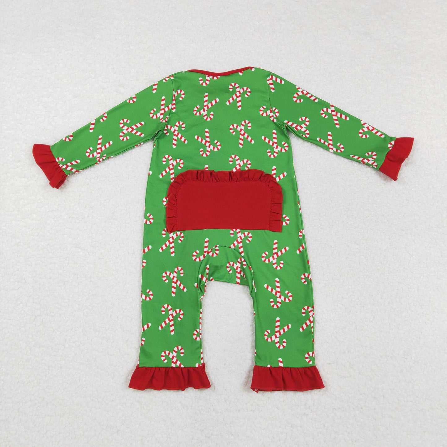 LR1236 Christmas cane girl western romper 202410 preorder sibling