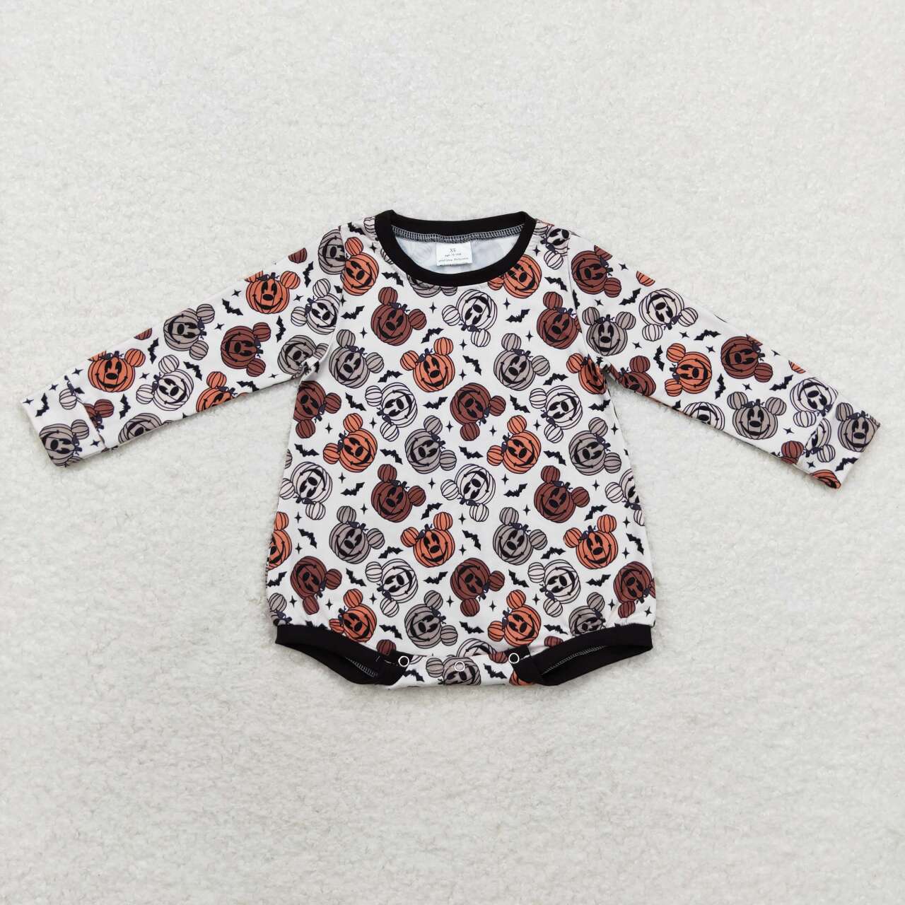 LR1282 Halloween mouse pumpkins printing sibling boy romper 202408 RTS