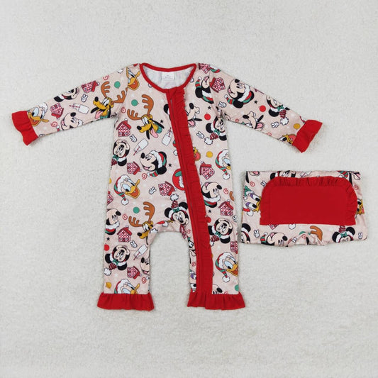 LR1334 mouse Christmas girl romper 202407 RTS
