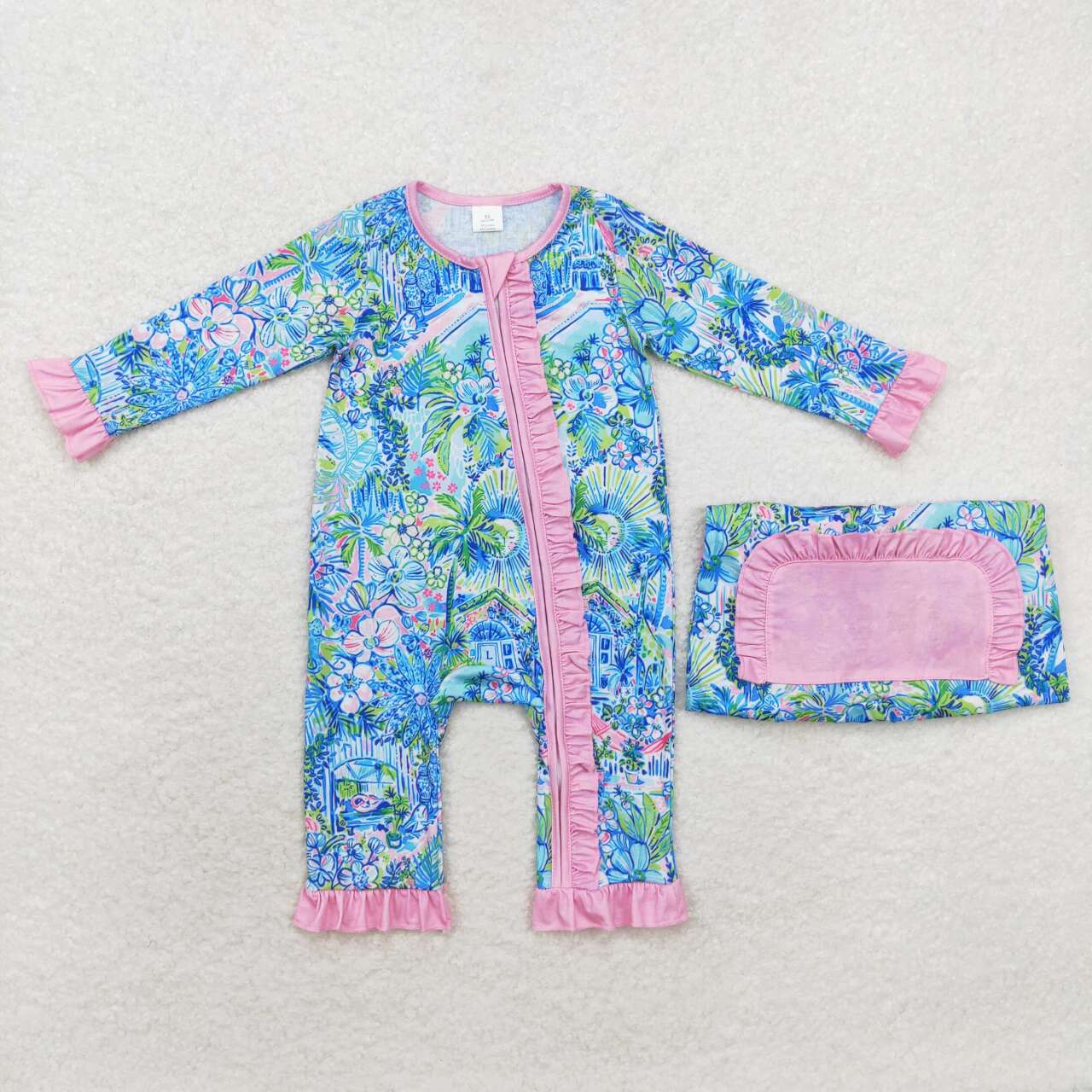 BAMBOO flowers girl romper 202408 RTS