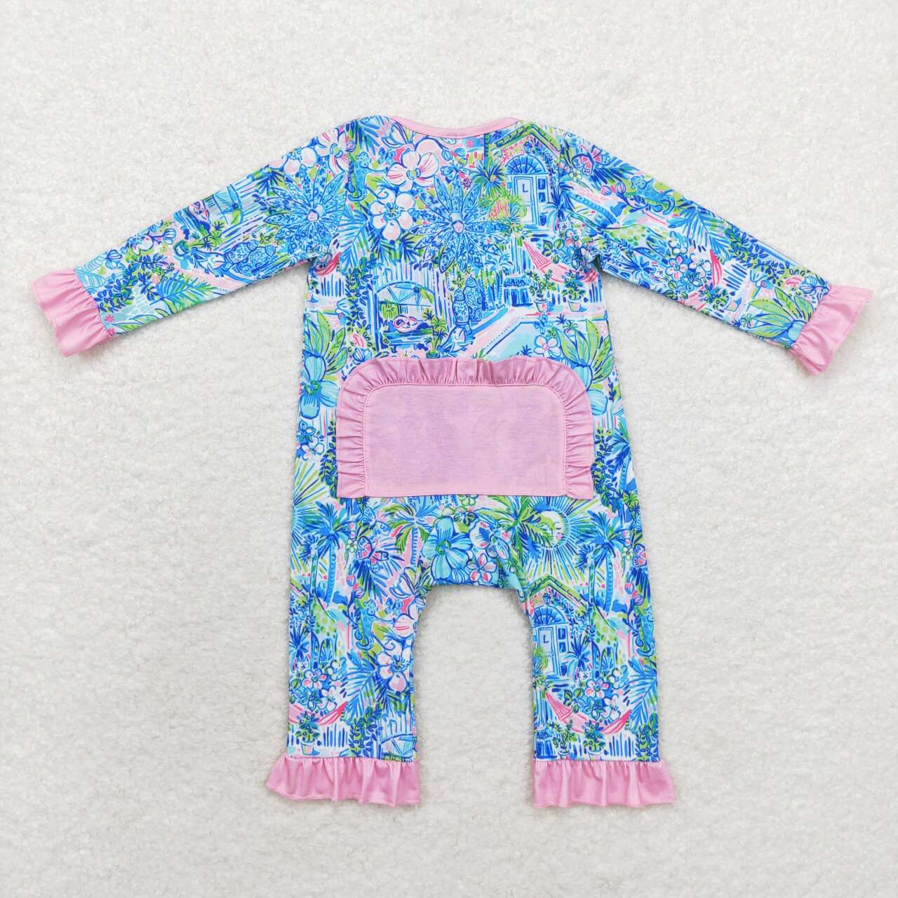 BAMBOO flowers girl romper 202408 RTS