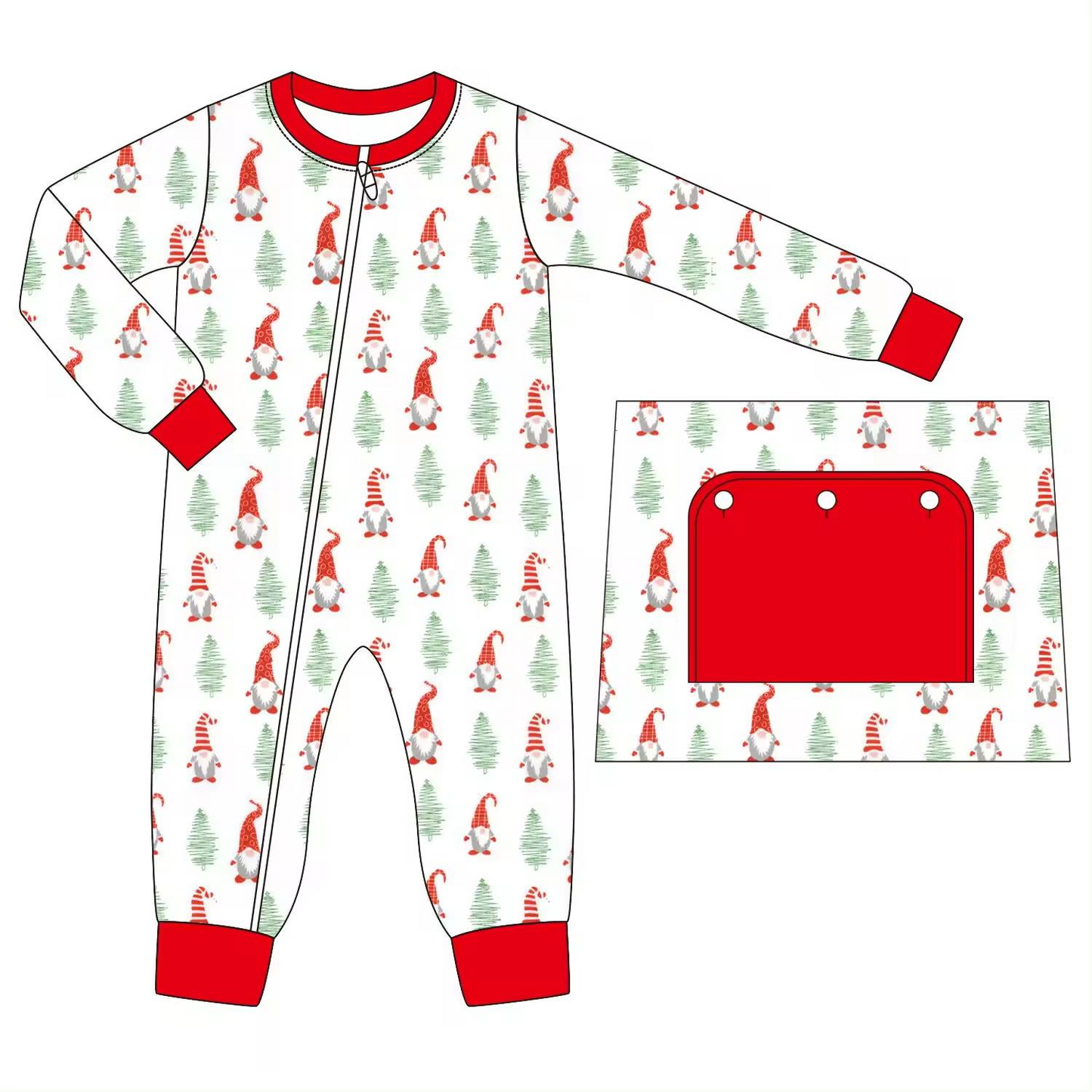 Christmas tree cartoon sibling LR1364 kids girl romper 202407 preorder