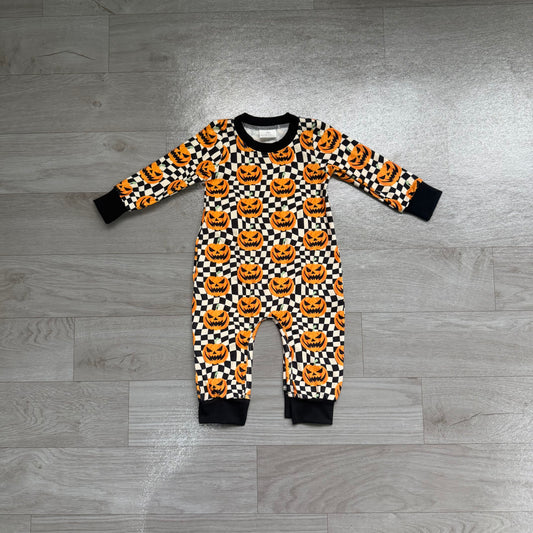 LR1389 Halloween pumpkin boy romper 202607 preorder