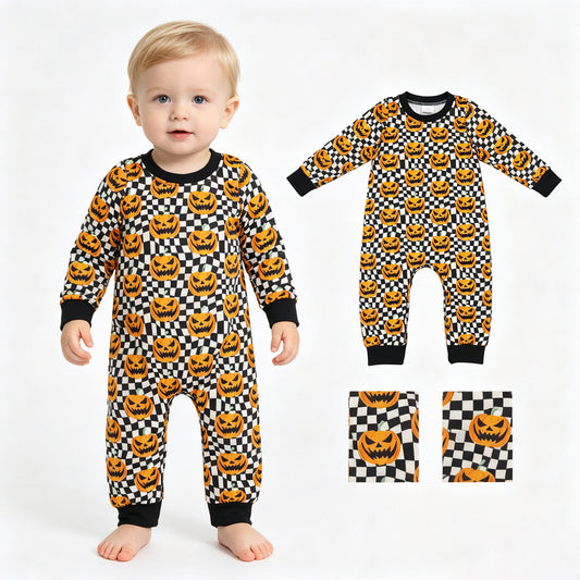 LR1389 Halloween pumpkin boy romper 202608 RTS