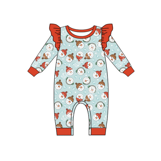 Christmas santa sibling LR1398 boy romper 202407 preorder