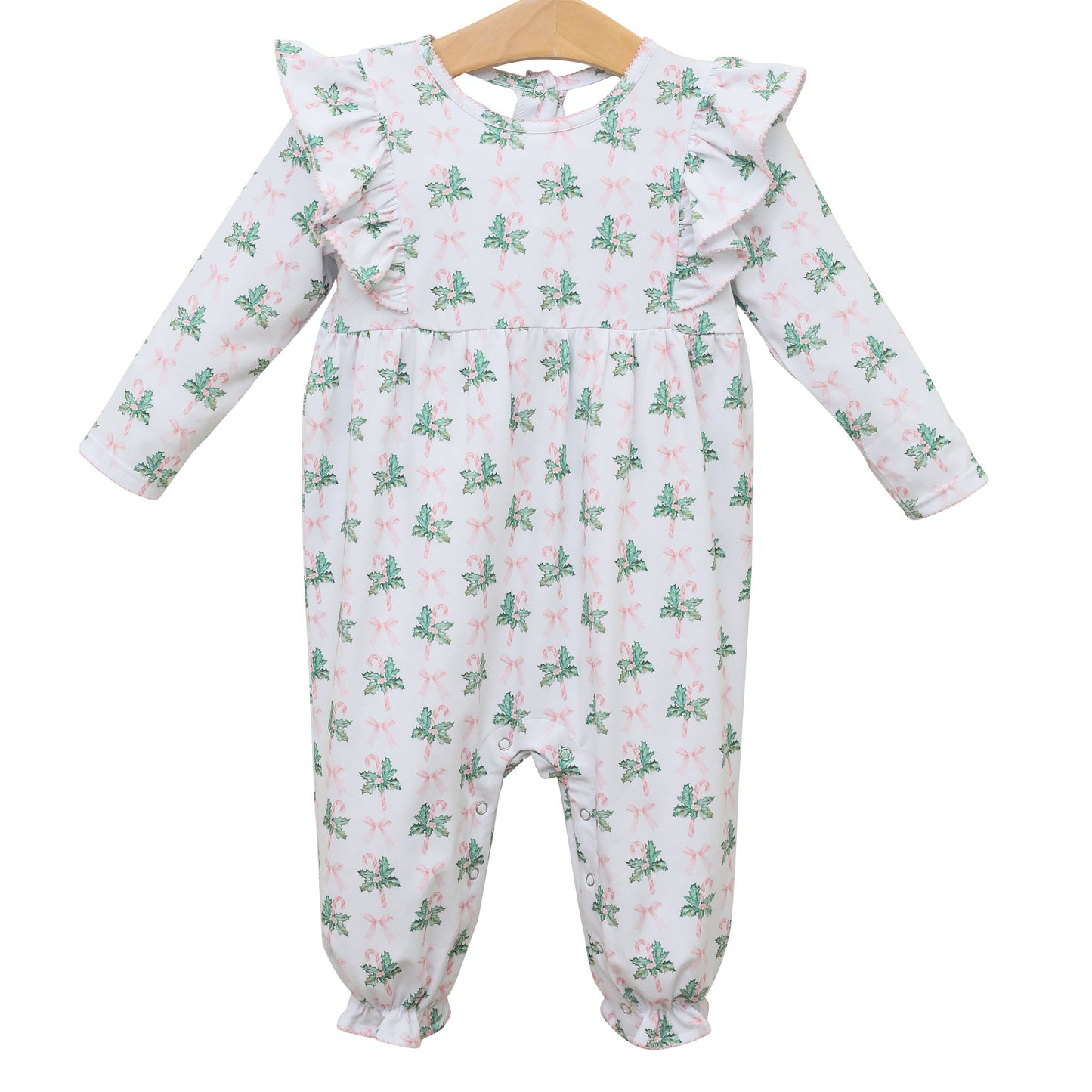 Christmas tree bow LR1404 girl romper 202407 preorder